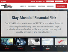 Tablet Screenshot of creditriskmonitor.com